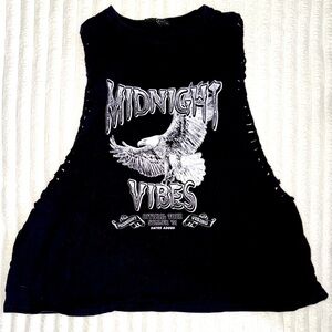 Midnight Vibes Black Sleeveless Top